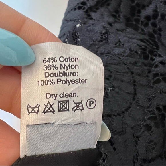 Madewell Floral Lace Off Shoulder Oversized Mini Dress Sz 0 - Picture 15 of 16